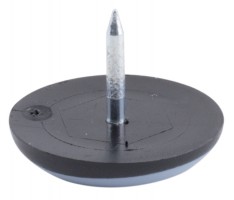 STRONG nail glider with teflon, diameter 25mm, grey