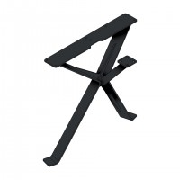 MILADESIGN Beveled design table desk base outside EX 42050 black 420 mm