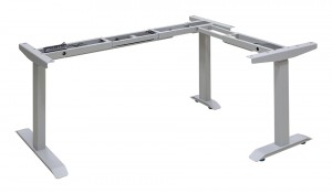 STRONG base with electrically adjustable height for corner solution RAL9006 matt