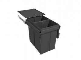 GOLLINUCCI Sorter 580 EVO, 400 mm, 2x29l, gray, incl. drawers and lid