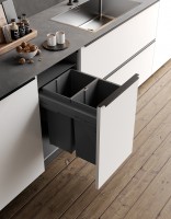 GOLLINUCCI Sorter 580 EVO, 450 mm, 2x29l, gray, incl. drawers and lid