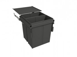 GOLLINUCCI Sorter 580 EVO, 500 mm, 2x40l, gray, incl. drawers and lid
