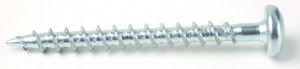 Screw 4,5x16 PZ2 round head  white zinc