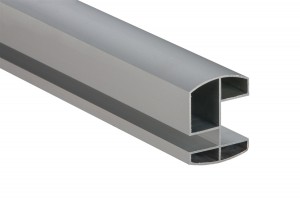 WC Al anox profile upper 10/25 mm for cubicles, length 3.2 m