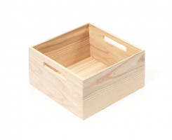 KES 009172 LiniQ box square with handles oak