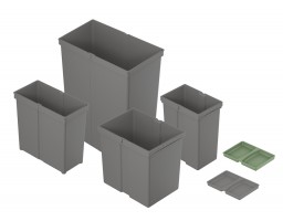HETTICH 9279393 container 29L for Pull system, anthracite 225x304x460mm