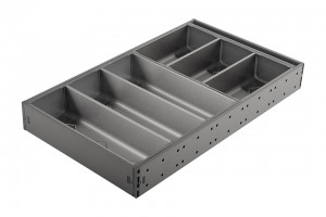 StrongMax cutlery tray, complete set L=500mm, W=276mm grey, including cups 3+3