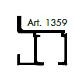 TERNO top rail aluminum 3m 1359/G raw