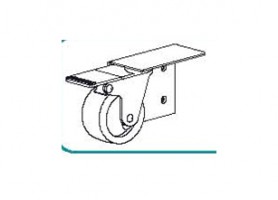 TERNO trolley with brake on the left art. 306/S chrome