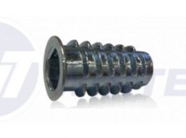 Screw nut with collar, type D, M8x13mm zinc