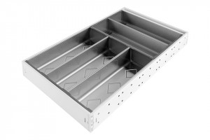 StrongMax cutlery tray complete set H=500, W=276mm white, 5 cups included