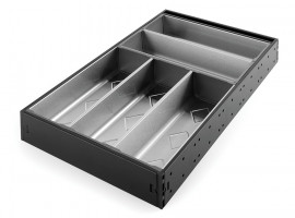 StrongMax cutlery tray complete set H=500, W=276mm black, 5 cups included