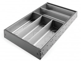 StrongMax cutlery tray, complete set D=500, W=276mm gray, including 5 cups