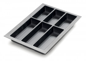 Cutlery tray Classico Kristall softTouch 40 (322 x 474 mm) black