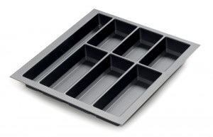Cutlery tray Classico Kristall softTouch 50 (422 x 474 mm) black