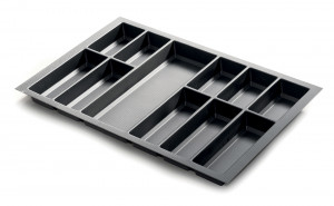 Cutlery tray Classico Kristall softTouch 80 (722 x 474 mm) black