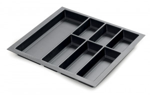 Cutlery tray Classico Kristall softTouch 60 (522 x 474 mm) black