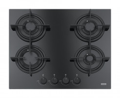 FRANKE Gas hob FHCR 604 4G HE BK C Black glass