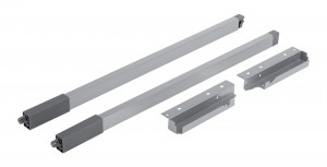 StrongBox set of square  upper relings H140/400mm color grey