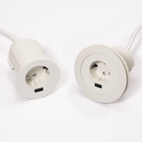 VersaTag 1x 230V, 1x USB-A, bílá, Schuko