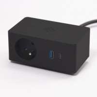 VersaQ HUB 1x 230V, 1x RJ45, USB A+C 5V, 1x HDMI, bezdrátové nabíjení QI, černá