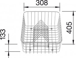 BLANCO 507829 Accessories basket for dishes stainless-Multifunctional