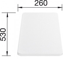 BLANCO 217611 Accessories chopping board white 530x260x17 for Median XL 6 S