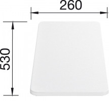 BLANCO 217611 Accessories cutting board white 530x260x17
