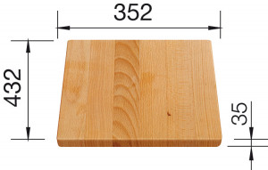 BLANCO 219891 Accessories wooden cutting board for Plenta