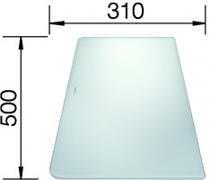 BLANCO 224510 Accessories krájecí/krycí plate glass white Alaros