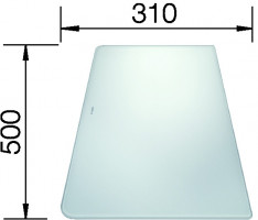 BLANCO 224510 Accessories cutting/cover plate glass white Alaros