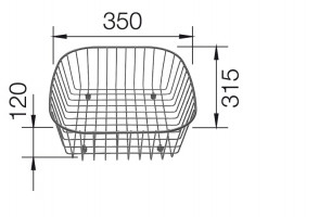 BLANCO 514238 Accessories stainl. steel dish basket for Flex, Top stainl. steel