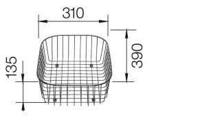 BLANCO 220573 Stainless steel dish basket accessories for Median, Livit, Lantos