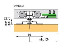 TERNO set fitting for sliding doors 40kg set 1 wing