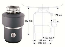 BLANCO 513447 Shredder M 100 Evolution-ISE, with tire switch/chrome