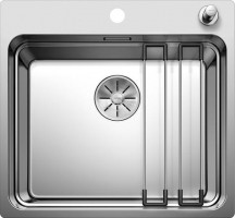 BLANCO 521748 Sink Etagon 500-IF/A stainless steel InFino silk gloss with handle