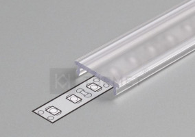 StrongLumio cover strip for LED profiles 14 clip-on transparent 1000mm