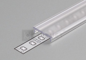 StrongLumio cover strip for LED profiles 14 clip-on transparent 4100mm