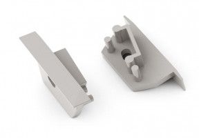 StrongLumio end parts for Diagonal 14 profile grey (pair)