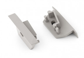 StrongLumio end caps for Diagonal 14 profile, grey (pair)