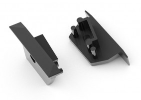 StrongLumio end parts for Diagonal 14 profile black (pair)