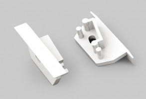 StrongLumio end parts for Diagonal 14 profile white (pair)