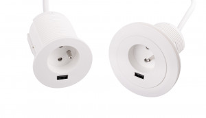 VersaTag 1x 230V, 1x USB-A, white