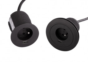 VersaTag 1x 230V, 1x USB-A, black