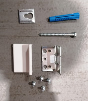 Hinge fittings - side without dowel white
