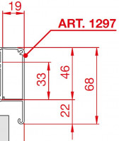 TERNO interior sliding doors 40-120kg, cover profile 1297/A/S 3m