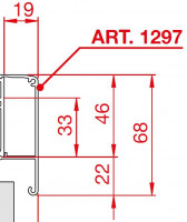 TERNO interior sliding door 40-120kg, cover profile 1297/A/S 3m