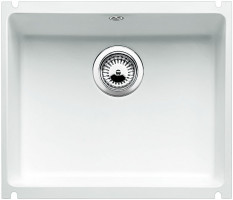 BLANCO 514506 Sink Subline 500-U brilliant white no handle PuraPlus® ceramic