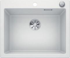 BLANCO 523690 Sink Pleon 6 white InFino with eccentric Silgranit PuraDur