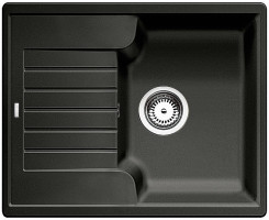 BLANCO 526006 Sink ZIA 40 S black without eccentric SILGRANIT® PuraDur®